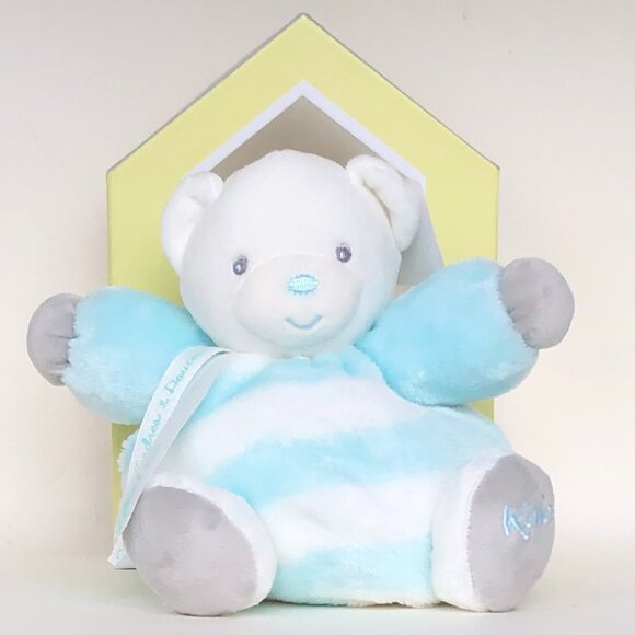 Kaloo Brand New Small Bear Blue Aqua & Cream Pastel Plush Stuffed  Animal  🧸🤍 - Picture 4 of 10